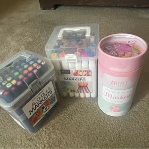 Artist Alcohol and Dual Tip Markers Set